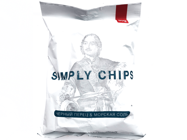 Картофельные чипсы "Simple chips" Морская соль и черный перец 80 гр. в Москве